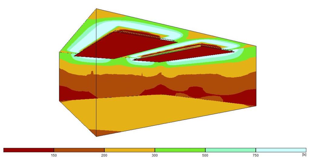 10x10m(2x3x8m)-45Grad